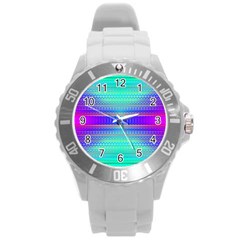 Liquid Lens Round Plastic Sport Watch (l) by Thespacecampers