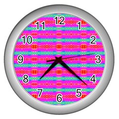 Love Burst Wall Clock (silver) by Thespacecampers