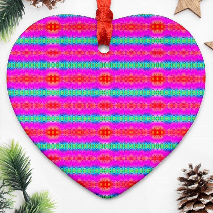 Love Burst Heart Ornament (Two Sides)