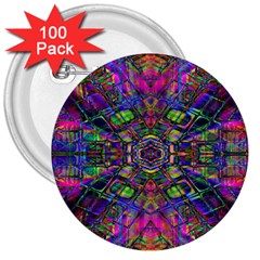 Mind Bender 3  Buttons (100 pack) 