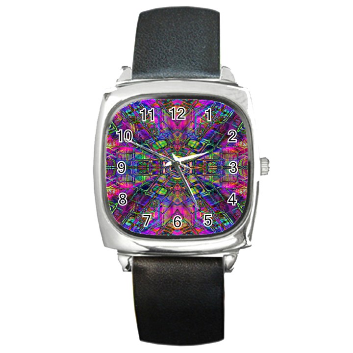 Mind Bender Square Metal Watch