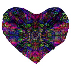 Mind Bender Large 19  Premium Heart Shape Cushions