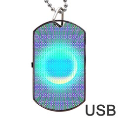 Moonburst Dog Tag Usb Flash (two Sides) by Thespacecampers