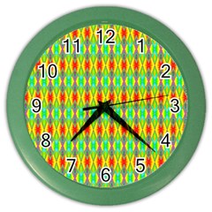 Neon Angles Color Wall Clock by Thespacecampers