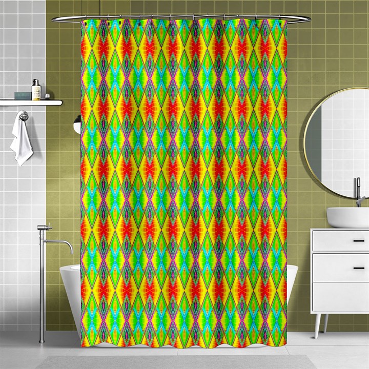 Neon Angles Shower Curtain 48  x 72  (Small) 