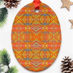 Orange You Glad Oval Ornament (two Sides)