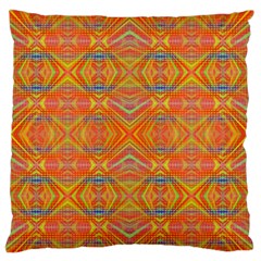 Orange You Glad Large Flano Cushion Case (two Sides) by Thespacecampers