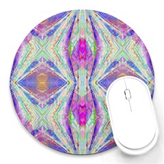 Peaceful Purp Round Mousepads by Thespacecampers