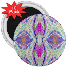 Peaceful Purp 3  Magnets (10 Pack)  by Thespacecampers