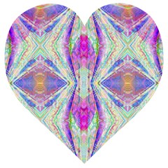 Peaceful Purp Wooden Puzzle Heart by Thespacecampers