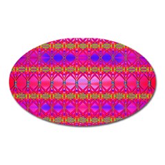 Pink Mirrors Oval Magnet by Thespacecampers