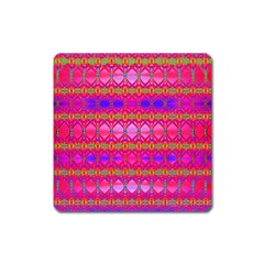 Pink Mirrors Square Magnet by Thespacecampers