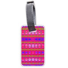 Pink Mirrors Luggage Tag (one Side) by Thespacecampers