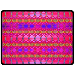 Pink Mirrors Double Sided Fleece Blanket (large)  by Thespacecampers