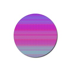 Pink Paradise Rubber Round Coaster (4 Pack) by Thespacecampers