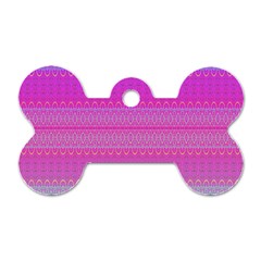 Pink Paradise Dog Tag Bone (two Sides) by Thespacecampers