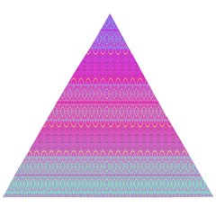 Pink Paradise Wooden Puzzle Triangle by Thespacecampers