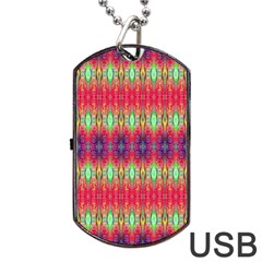 Psychedelic Synergy Dog Tag Usb Flash (one Side) by Thespacecampers