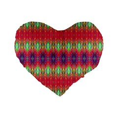 Psychedelic Synergy Standard 16  Premium Heart Shape Cushions by Thespacecampers