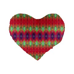 Psychedelic Synergy Standard 16  Premium Flano Heart Shape Cushions by Thespacecampers