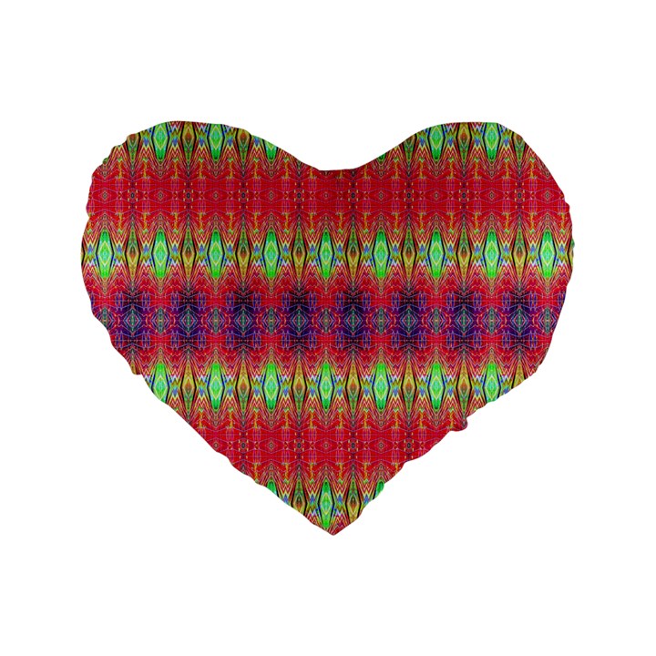 Psychedelic Synergy Standard 16  Premium Flano Heart Shape Cushions