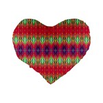 Psychedelic Synergy Standard 16  Premium Flano Heart Shape Cushions Back