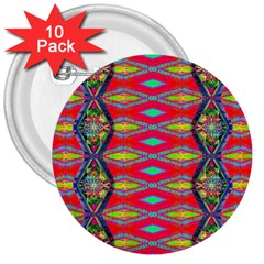 Psychedelio 3  Buttons (10 Pack)  by Thespacecampers