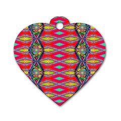 Psychedelio Dog Tag Heart (one Side) by Thespacecampers