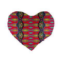 Psychedelio Standard 16  Premium Flano Heart Shape Cushions by Thespacecampers