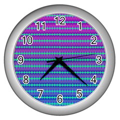 Purple Wubz Wall Clock (silver) by Thespacecampers