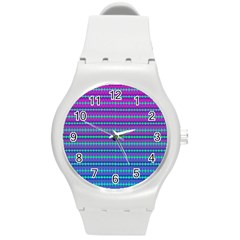 Purple Wubz Round Plastic Sport Watch (m) by Thespacecampers