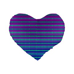 Purple Wubz Standard 16  Premium Flano Heart Shape Cushions by Thespacecampers