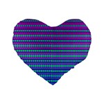 Purple Wubz Standard 16  Premium Flano Heart Shape Cushions Front