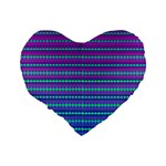 Purple Wubz Standard 16  Premium Flano Heart Shape Cushions Back