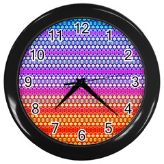 Rainbots Wall Clock (black) by Thespacecampers