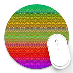 Rainbow Road Round Mousepads by Thespacecampers