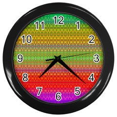 Rainbow Road Wall Clock (black) by Thespacecampers