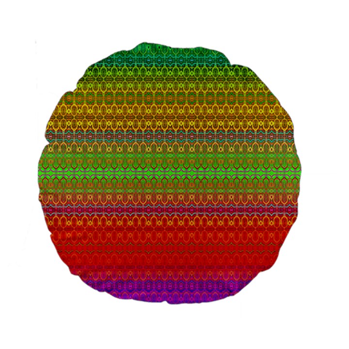 Rainbow Road Standard 15  Premium Round Cushions