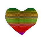 Rainbow Road Standard 16  Premium Flano Heart Shape Cushions Front