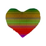 Rainbow Road Standard 16  Premium Flano Heart Shape Cushions Back