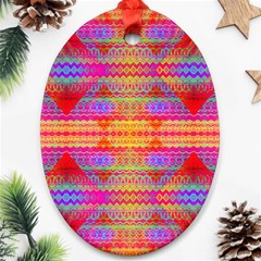 Sherburst Oval Ornament (two Sides) by Thespacecampers