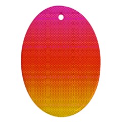 Sunrise Party Oval Ornament (two Sides) by Thespacecampers