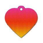 Sunrise Party Dog Tag Heart (Two Sides) Front