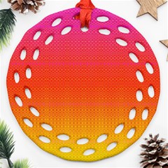 Sunrise Party Round Filigree Ornament (Two Sides)