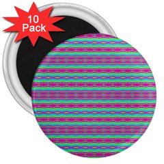 Teal Twists 3  Magnets (10 Pack)  by Thespacecampers