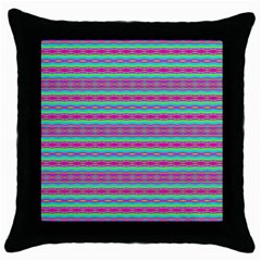 Teal Twists Throw Pillow Case (black) by Thespacecampers