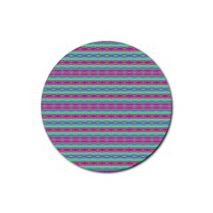 Teal Twists Rubber Round Coaster (4 Pack) by Thespacecampers