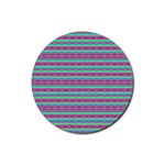 Teal Twists Rubber Round Coaster (4 pack) Front