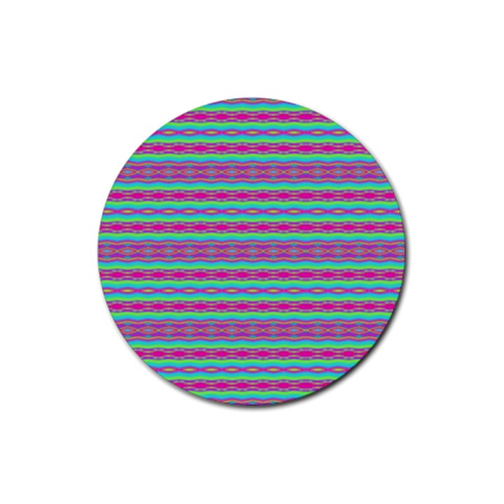 Teal Twists Rubber Round Coaster (4 pack)