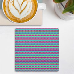 Teal Twists Uv Print Square Tile Coaster 